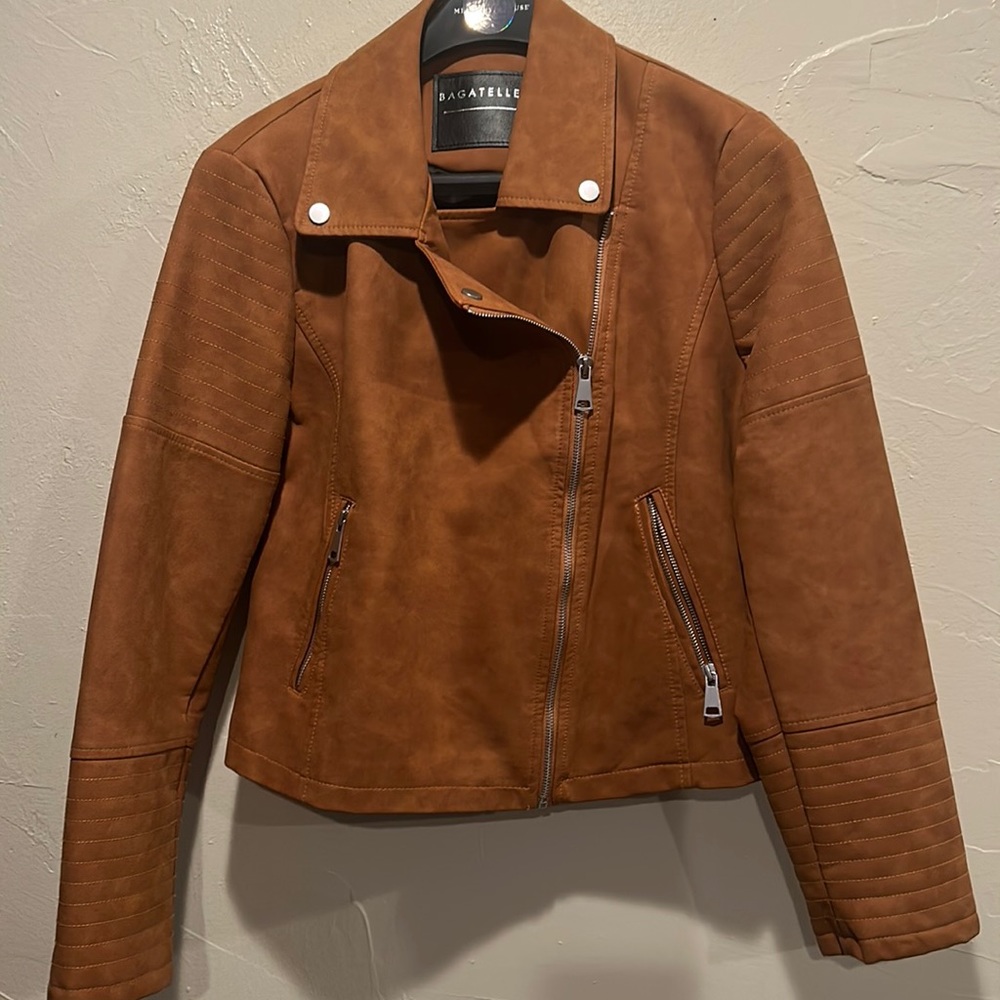 Bagatelle faux leather moto jacket. Size M